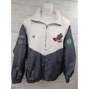 Vtg Acadia Duncanville Mens Dragons Hockey Jacket hooded Jared #56 2004 Sz L